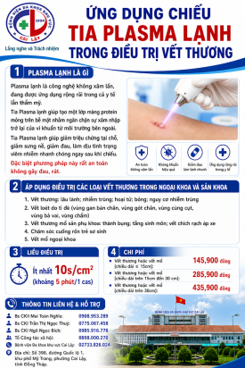 ỨNG DỤNG CHIẾU TA PLASMA LẠNH  TRONG ĐIỀU TRỊ VẾT THƯƠNG
